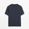 T-shirt à col rond en interlock 100 % coton T-shirt à col rond en interlock 100 % coton