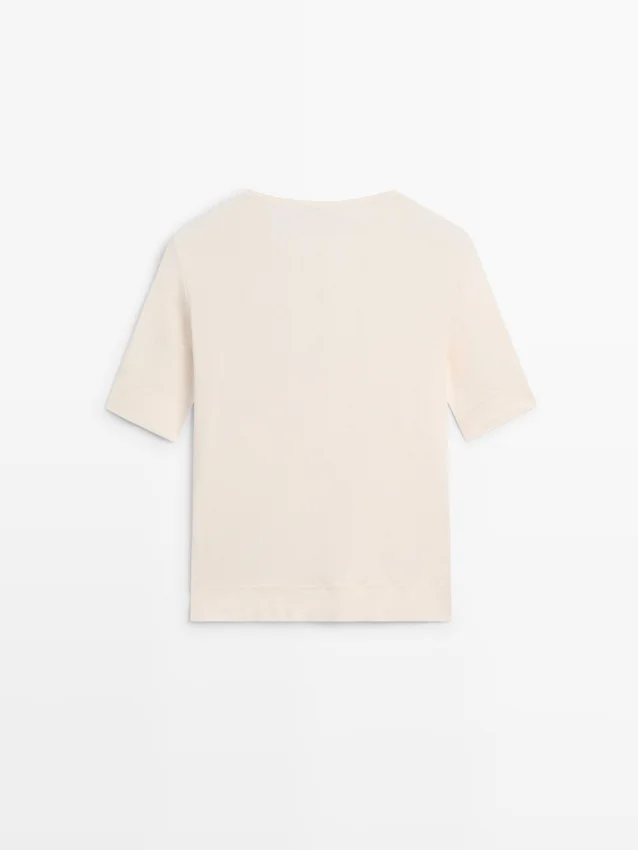 T-shirt en mélange de coton T-shirt en mélange de coton