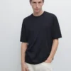 T-shirt en tricot mélangé laine