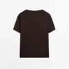 T-shirt fluide à col en V T-shirt fluide à col en V