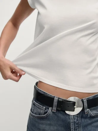 T-shirt à manches courtes 100 % coton mercerisé