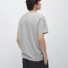 T-shirt à manches courtes en coton chiné T-shirt à manches courtes en coton chiné