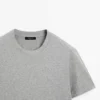 T-shirt à manches courtes en coton chiné T-shirt à manches courtes en coton chiné