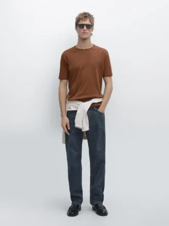 T-shirt à manches courtes en mélange de coton