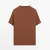 T-shirt à manches courtes en mélange de coton T-shirt à manches courtes en mélange de coton