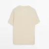 T-shirt à manches courtes en mélange de coton T-shirt à manches courtes en mélange de coton