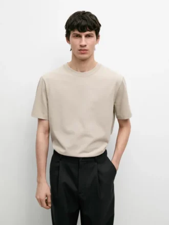 T-shirt à manches courtes en mélange de coton