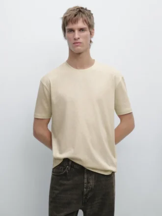 T-shirt à manches courtes en mélange de coton