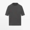 T-shirt à manches courtes en mélange de coton