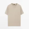 T-shirt à manches courtes en mélange de coton T-shirt à manches courtes en mélange de coton