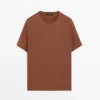 T-shirt à manches courtes en mélange de coton T-shirt à manches courtes en mélange de coton