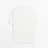 T-shirt à manches courtes en mélange de lin T-shirt à manches courtes en mélange de lin
