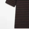 T-shirt à manches courtes et col bateau, rayé