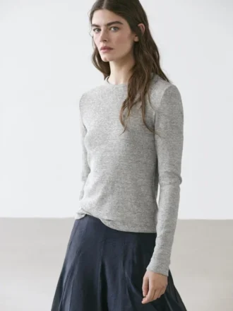 T-shirt à manches longues avec détails mouchetés