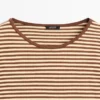 T-shirt à manches longues en coton rayé T-shirt à manches longues en coton rayé