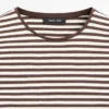 T-shirt à manches longues rayé avec détail contrasté T-shirt à manches longues rayé avec détail contrasté