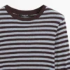 T-shirt à manches longues rayé en mélange de coton