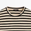 T-shirt oversize en coton mélangé à rayures T-shirt oversize en coton mélangé à rayures