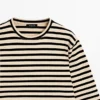 T-shirt oversize en coton mélangé à rayures T-shirt oversize en coton mélangé à rayures