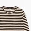 T-shirt oversize à manches longues rayé T-shirt oversize à manches longues rayé