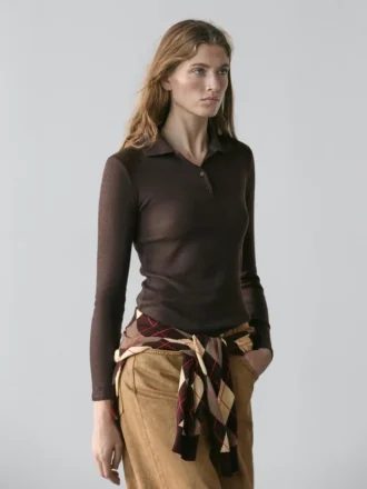 T-shirt polo avec épaulettes