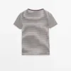 T-shirt rayé à double épaisseur à manches courtes T-shirt rayé à double épaisseur à manches courtes