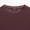 T-shirt semi-transparent 100 % coton avec col