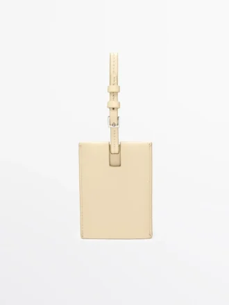 Étiquette de bagage en cuir nappa