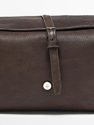 Trousse de toilette de voyage en cuir nappa