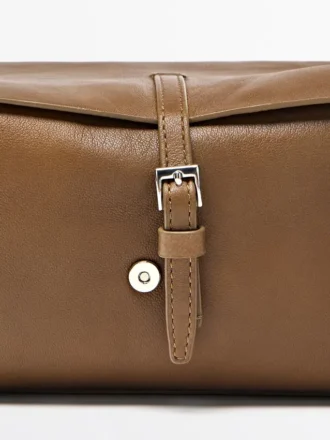 Trousse de toilette de voyage en cuir nappa