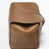 Trousse de toilette de voyage en cuir nappa
