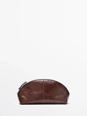 Trousse de toilette en cuir nappa