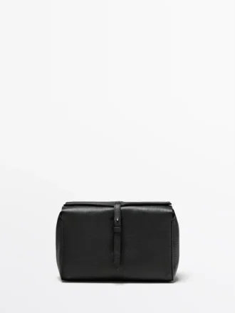 Trousse de toilette en cuir nappa