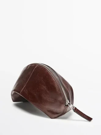 Trousse de toilette en cuir nappa