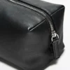 Trousse de toilette en cuir nappa avec fermeture à glissière Trousse de toilette en cuir nappa avec fermeture à glissière