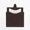 Étui en cuir nappa avec miroir Étui en cuir nappa avec miroir