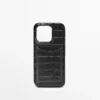 Étui en cuir nappa pour iPhone 16 Pro Étui en cuir nappa pour iPhone 16 Pro