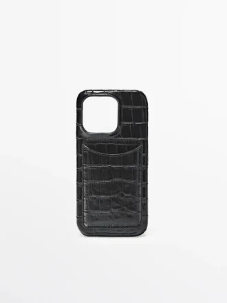 Étui en cuir nappa pour iPhone 16 Pro