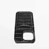 Étui en cuir nappa pour iPhone 16 Pro Étui en cuir nappa pour iPhone 16 Pro