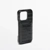 Étui en cuir nappa pour iPhone 16 Pro Étui en cuir nappa pour iPhone 16 Pro