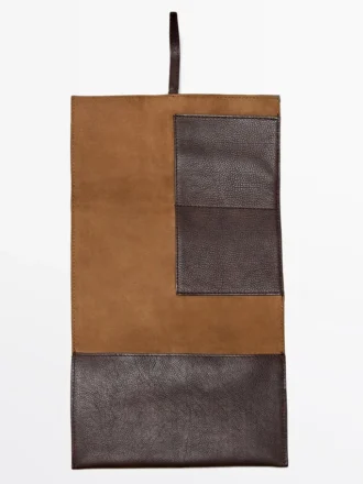 Étui pour accessoires technologiques en cuir nappa