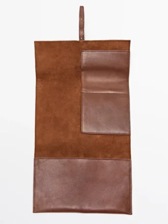 Étui pour accessoires technologiques en cuir nappa