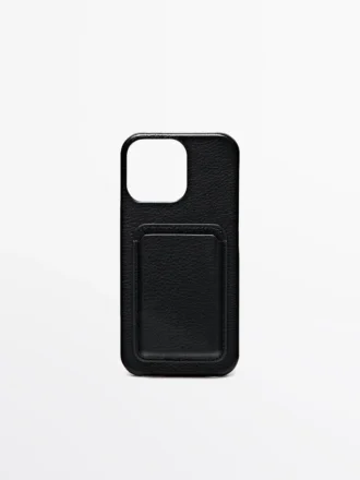 Étui pour iPhone Pro Max en cuir nappa