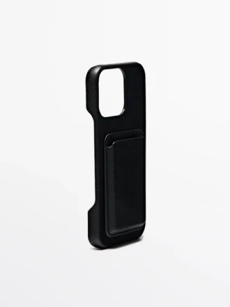 Étui pour iPhone Pro Max en cuir nappa