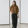 Veste bomber courte en cuir suédé Veste bomber courte en cuir suédé