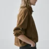 Veste bomber courte en cuir suédé Veste bomber courte en cuir suédé