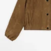 Veste bomber courte en cuir suédé Veste bomber courte en cuir suédé