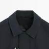 Veste à boutons-pression en mélange de coton Veste à boutons-pression en mélange de coton