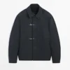 Veste à boutons-pression en mélange de coton Veste à boutons-pression en mélange de coton