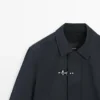 Veste à boutons-pression en mélange de coton Veste à boutons-pression en mélange de coton